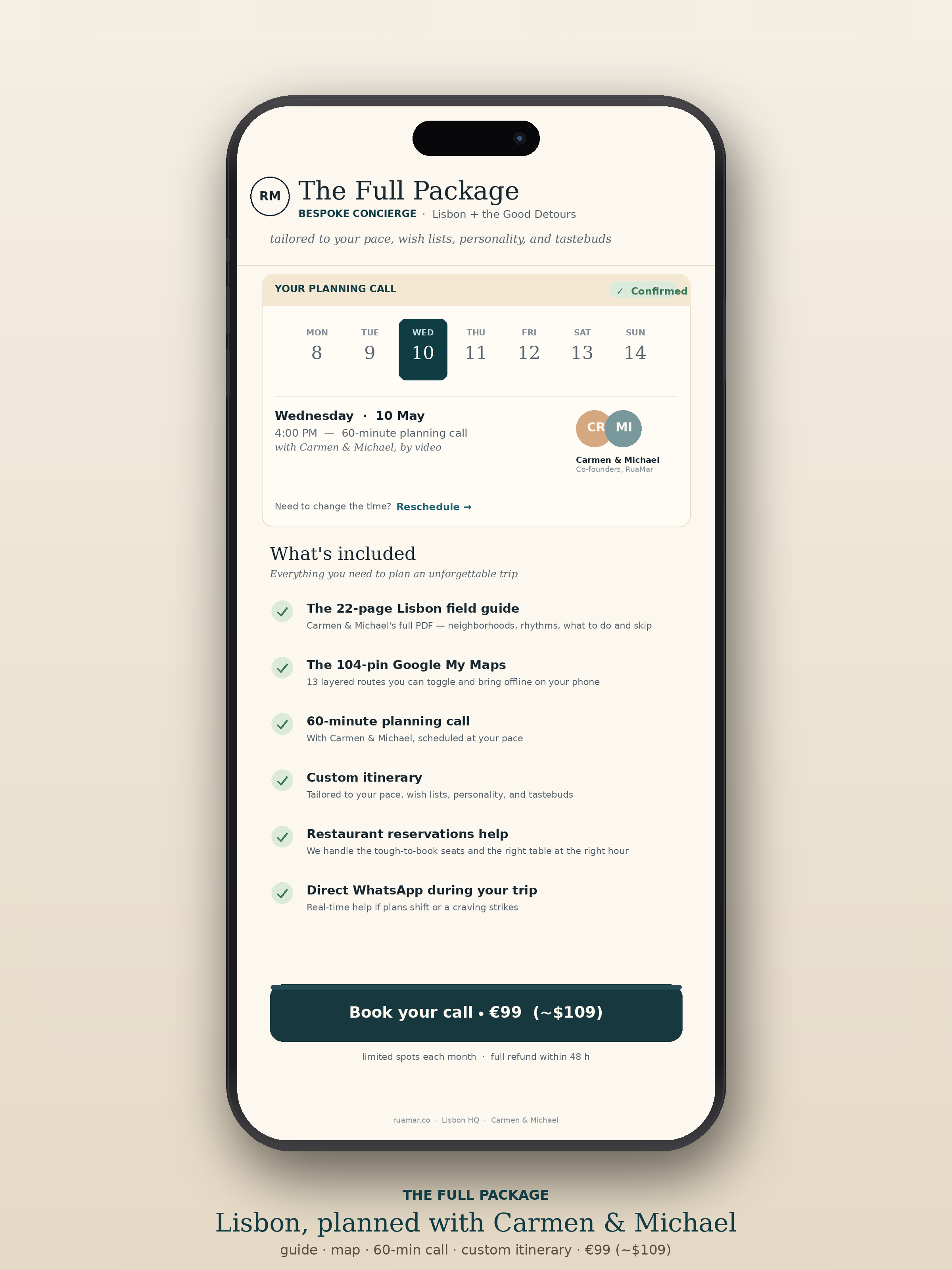RuaMar - Full Lisbon Package · Bespoke Concierge